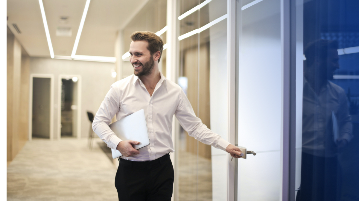 Man happy about his reporting strategy