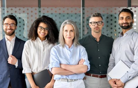 Talent Acquisition team members posing in an office